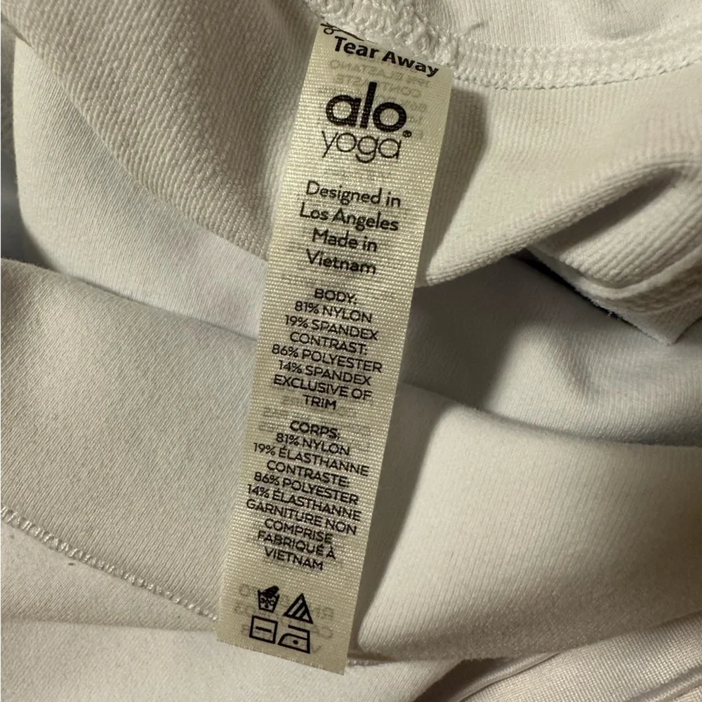 ALO YOGA High Waist Moto Legging White